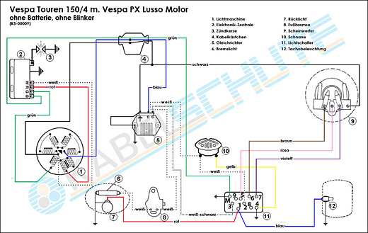 Kabelbaum Vespa Touren 150/4 (Augsburg) Conversion