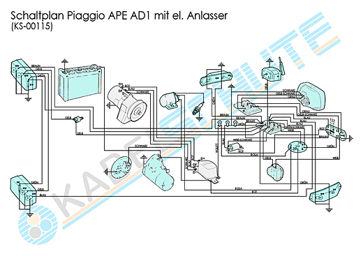 Kabelbaum Rckleuchten Ape AD1/AE1 (Typ 2)