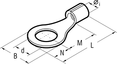 Quetschkabelschuh Ringform M6 unisoliert (10 St.)