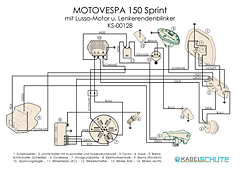 Wiring Harness Motovespa 150 Sprint Conversion