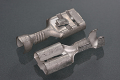 Female Tab Connector 6,3 with retainer uninsulated (10 pcs.)