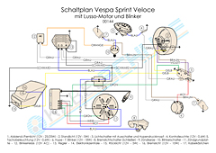 Kabelbaum Vespa Sprint Veloce Conversion